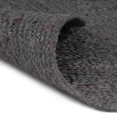 Immagine prodotto di Tappeto Lavorato a Mano in Juta Rotondo 210 cm Grigio Scuro