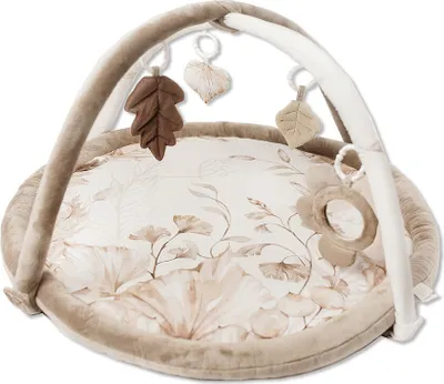 Produktbild von Interaktive Spielmatte mit Spielbogen für Kinder und Babys, Aktivitäten mit sensorischen Spielzeugen, Boho