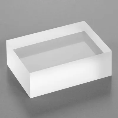 Produktbild von Acrylglasblock 60x45x20mm transparent, mit seidenmatten / satinierten Seitenkanten / Acryl / Acrylglas / massiv / klar / farblos / Dekoration - Zeigis®