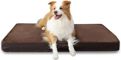 Immagine prodotto di Letto per cani di grandi dimensioni - impermeabile - sfoderabile - antiscivolo - lavabile - lussuosa flanella - comodo cuscino per cani - marrone - 120 x 75 x 10 cm