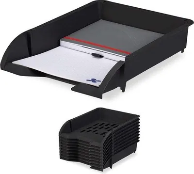 Produktbild von Famanu Briefablage Set von 10 - Für A4 Dokumente - Schwarz