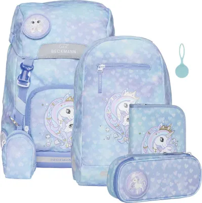 Produktbild von Beckmann Classic Unicorn Princess Ice Blue Rucksack 6tlg.