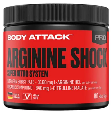 Produktbild von Body Attack Arginine Shock 80 Caps