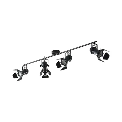 Produktbild von Lindby Deckenstrahler Tilen, 4-flg., schwarz, Metall, 125cm