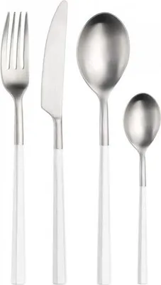 Image de Pintinox Hive Blanc Set de couverts 24 pièces - Acier inoxydable & ABS - Couverts de haute qualité pour la gastronomie