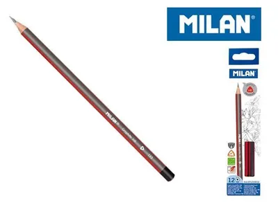 Produktbild von Milan Schachtel Mit 12 Dreieckigen Hb-bleistiften Grau Grau One Size