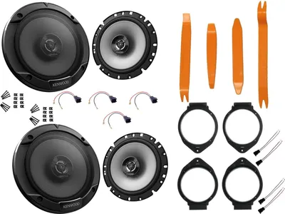 Produktbild von Kenwood Lautsprecher Set für Opel Meriva B Baujahr 2010 - 2017  Tür Vorne und  hinten  Ausbaubügel 600 Watt