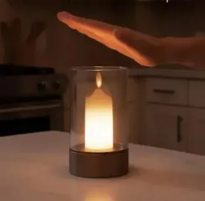 Produktbild von LED Kerze, Akku, USB aufladbar, Kerzenlampe, Romantische, Flammenlampe, Gestensteuerung, Handbewegung