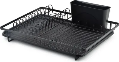 Image de Égouttoir à vaisselle en métal BASIC KITCHEN Basis 44 x 13,5 x 33 cm Noir 1 pièce