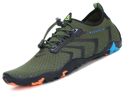 Produktbild von SAGUARO Badeschuhe Strandschuhe Aquaschuhe Wasserschuhe Surfschuhe Schwimmschuhe für Damen Herren Kinder, Neu-grün, 37 EU