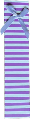 Immagine prodotto di Scatola regalo in cartone a righe viola - rettangolare