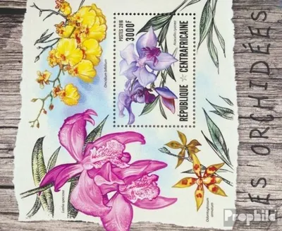Produktbild von Briefmarken Zentralafrikanische Republik 2016 Mi Block 1475 (kompl. Ausgabe) postfrisch Orchideen
