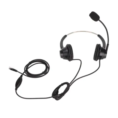Image de Casque d'écoute pour le service à la clientèle, casque téléphonique filaire, casque d'écoute pour les entreprises, casque d'écoute pour le bureau, écouteur pour centre d'appel, casque d'écoute pour la communication