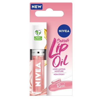 Image de Huile à lèvres nourrissante Nivea, parfum rose, 5.5ml