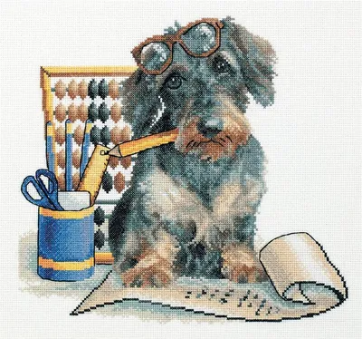 Produktbild von Panna Kreuzstichset "Buchhalter" 32x29cm, Zählmuster
