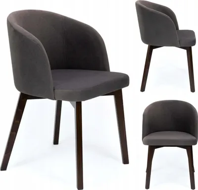 Zdjęcie produktu dla Krzesło do stołu jadalnego – czarne – drewniane – krzesło kuchenne – 51 x 75 x 51 cm (szer./wys./gł.) – nogi z ciemnobrązowego drewna – nośność 130 kg – BELLUNO 2