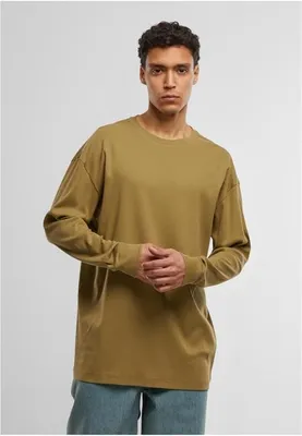 Immagine prodotto di Maglietta da uomo a maniche lunghe Urban Classics Organic Boxy Rib Longsleeve tiniolive - 5XL