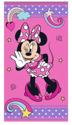 Immagine prodotto di Asciugamano da doccia Disney Minnie Mouse Asciugamano da spiaggia Asciugamano da bagno 70 x 140 cm