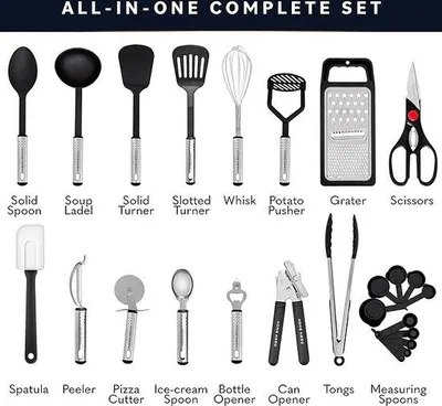 Productafbeelding van Famanu Keukenaccessoires Set - 23-delige set nylon kookgerei