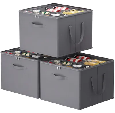 Immagine prodotto di Scarpiera pieghevole - Organizer per scarpe - 16 paia - 43 x 43 x 32 cm - Grigio
