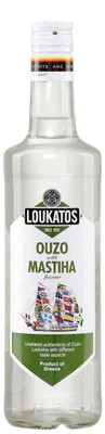 Produktbild von Ouzo mit Masticha (Ouzo Mastiha) 38% 0,5l Loukatos