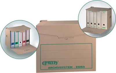 Produktbild von Archivierungsbehälter Emba - naturbraun