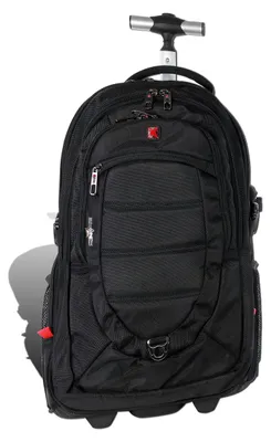 Immagine prodotto di Travel N Meet 2 in 1 trolley zaino poliestere signore uomini borsa da viaggio nero 35x34x50 D2ORD4206S