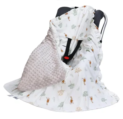 Immagine prodotto di Omgoods - Coperta reversibile per bambini, adatta per passeggino e seggiolino auto, 90 x 90 cm