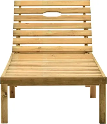 Productafbeelding van Houten Ligstoel - Houten Ligbank - Tuinligstoel - Buitenligbed - Zonneschermstoel