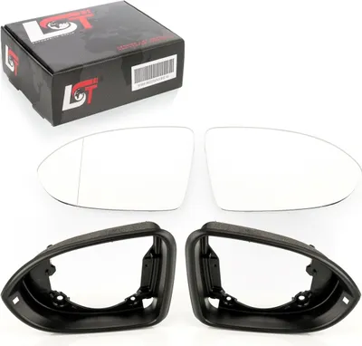 Produktbild von 2x Spiegelglas Rahmen Set beheizbar links rechts für VW Passat B8 Arteon 3H