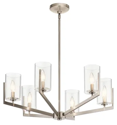 Immagine prodotto di Lampadario Contemporaneo Nye Acciaio Peltro Classico 6 Luci E14