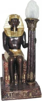 Image de Figurine égyptienne Lampe Lampadaire Statue Pharaon 60 cm Statues Figures