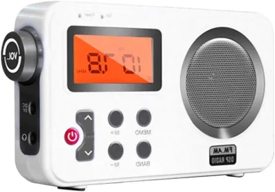 Productafbeelding van Douche Radio - Draagbare Stereo - Ontspannen Luisteren - HD Kleurenscherm - 15x9cm - Wit