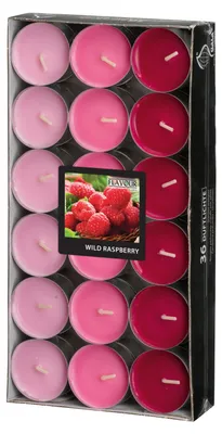 Produktbild von 36 Gala Flavour by GALA Duftlichte Ø 38 mm, 17 mm weinrot - Wild Raspberry Ton in Ton 96975 Teelichte Duftkerzen