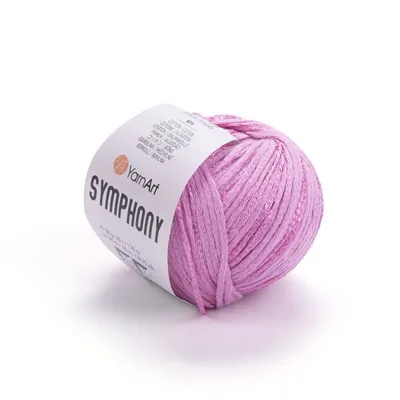 Produktbild von YarnArt Symphony Wolle 2116 Pink, 50g/125m, Leicht, Glänzend, Ideal für Sommerprojekte