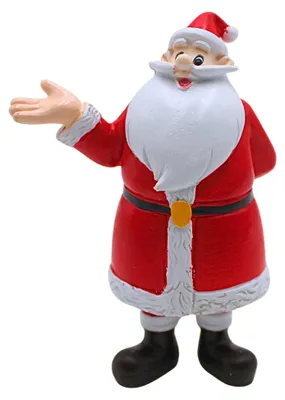 Produktbild von Weihnachtsmann & Co. KG Sammelfigur, Dekofigur, Winterfigur, Figur Weihnachtsmann und Co. KG , Weihnachtsfigur, Weihnachtsmannfigur mit Bart stehend aus Poly in Rot, L/B/H 8 x 4 x 11 cm.