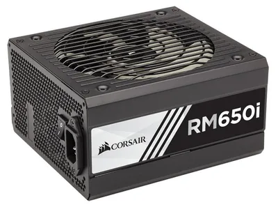 Produktbild von Corsair RM650i, 650 W, 100 - 240 V, 47 - 63 Hz, 5 - 10 A, 130 W, 648 W