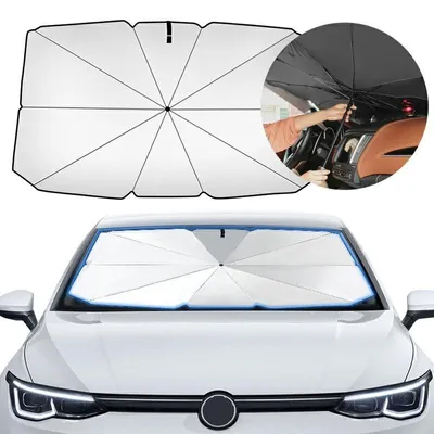 Image de GOTEL – Pare-soleil pliable pour voiture – Protection pare-brise (140x77 cm)