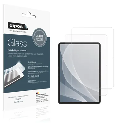 Produktbild von 2x Schutzfolie für Xiaomi Pad 8 Pro matt - Anti-Shock 9H Folie dipos Glass Kunststoffglas