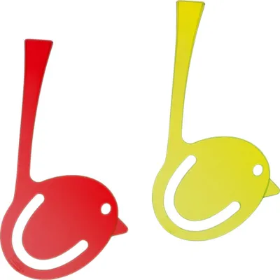 Immagine prodotto di Koziol [pi:p], 2er Set, Lesezeichen, Buchzeichen, Bookmark, 4 mm, Transparent Olivgrün / Rot, 5533428
