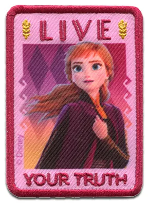 Produktbild von Disney © Frozen 2 Die Eiskönigin 2 Anna Live Your Truth - Aufnäher, Bügelbild, Aufbügler, Applikationen, Patches, Flicken, Größe: 5 x 7 cm