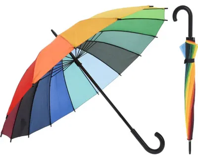 Obrázok produktu pre Manuálny dúhový dáždnik do dažďa 98 cm