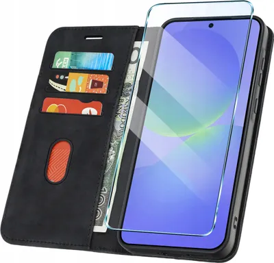 Zdjęcie produktu dla ETUI Z KLAPKĄ do Samsung A56 5G Zamykane Magnetyczne Skórzane Szkło