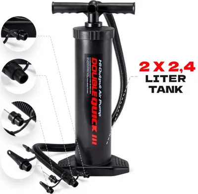 Produktbild von Luftpumpe, Power Doppelhub 2.4 L, ergonomischer Griff, 4 Aufsätze