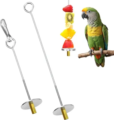 Produktbild von Sonstiges Vogelzubehör 2 Stück Vogelspieße, Vogelfruchtspieße für Papageien, Sittiche und andere Vögel