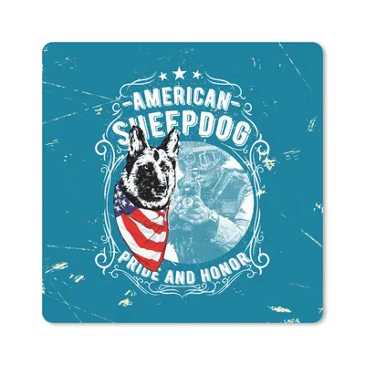Produktbild von MuchoWow® Mauspad Mousepad Jahrgang - Hund - Amerika 20x20 cm - Mousepads - Maus Mat - Pad - Mausunterlage - Desk Mat - Bureauartikeln
