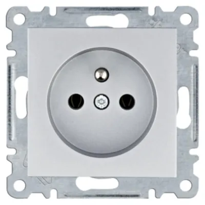 Immagine prodotto di Presa con contatto di protezione HAGER lumina 16A 250VAC argento WL1022