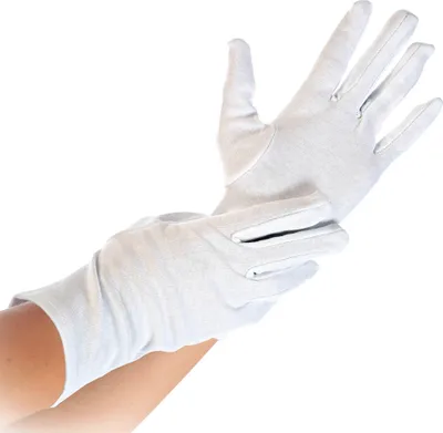 Obrázok produktu pre Hygostar 2715 12er Baumwollhandschuhe Blanc weiß Gr. 8/M mit Schichtel