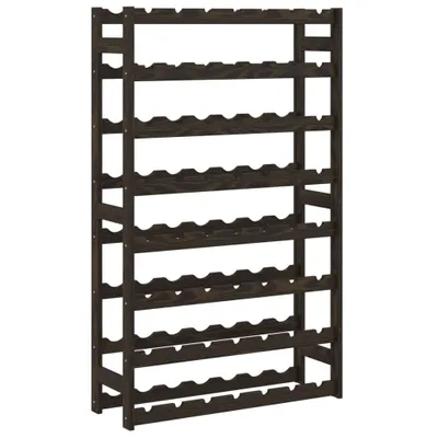 Immagine prodotto di Portabottiglie per 56 Bottiglie Nero Legno Massello di Pino