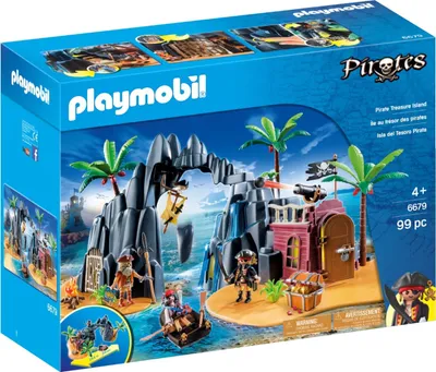 Produktbild von PLAYMOBIL Pirates Piraten-Schatzinsel, Pirat, Pirate Treasure Island, 4 Jahr(e), Mehrfarbig, Kunststoff